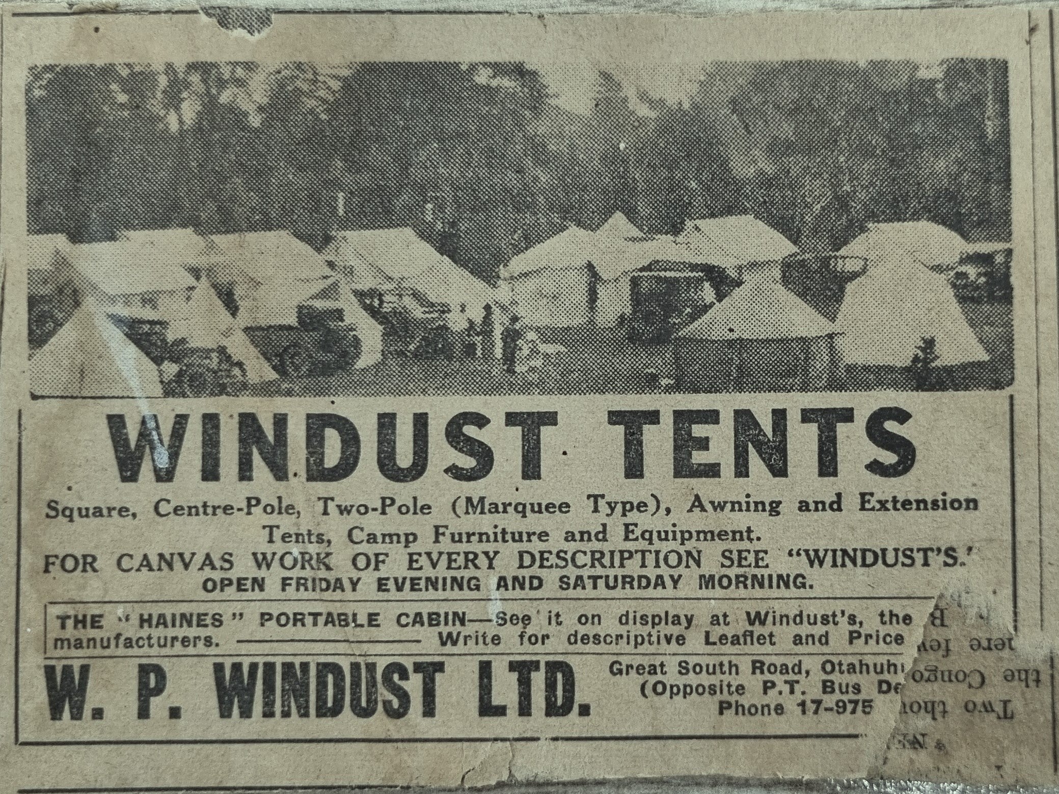 Tent Manufacturing Around 1930s in Australia